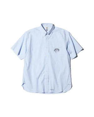 AARON CHANG OXFORD SHORT SLEEVE - BLUE/WHITE STRIPE