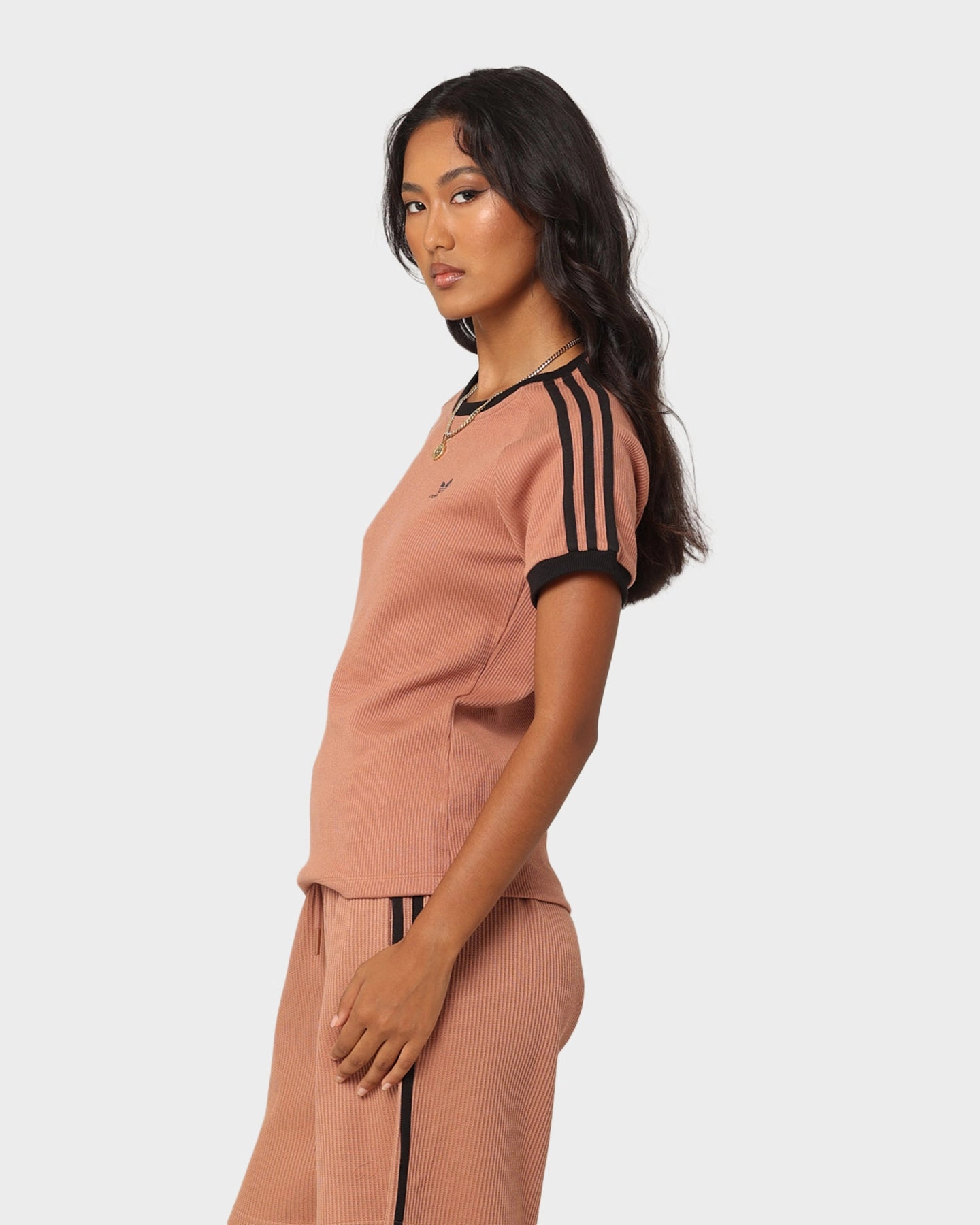 Adidas Women's 3 Stripe Slim T-Shirt Clastr
