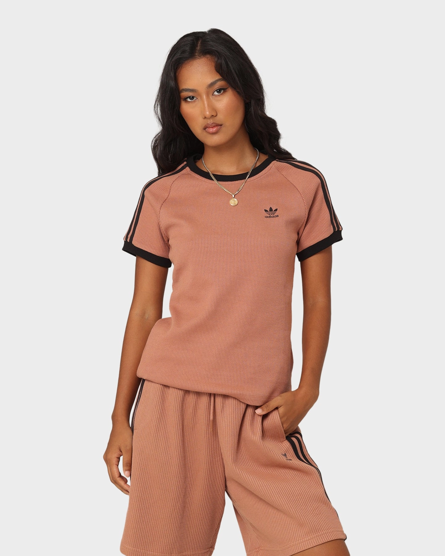 Adidas Women's 3 Stripe Slim T-Shirt Clastr
