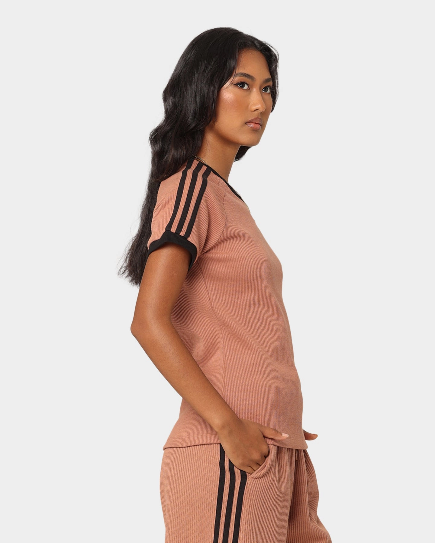 Adidas Women's 3 Stripe Slim T-Shirt Clastr