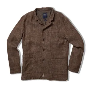 Albemarle Linen Industrial Jacket - Brown Herringbone