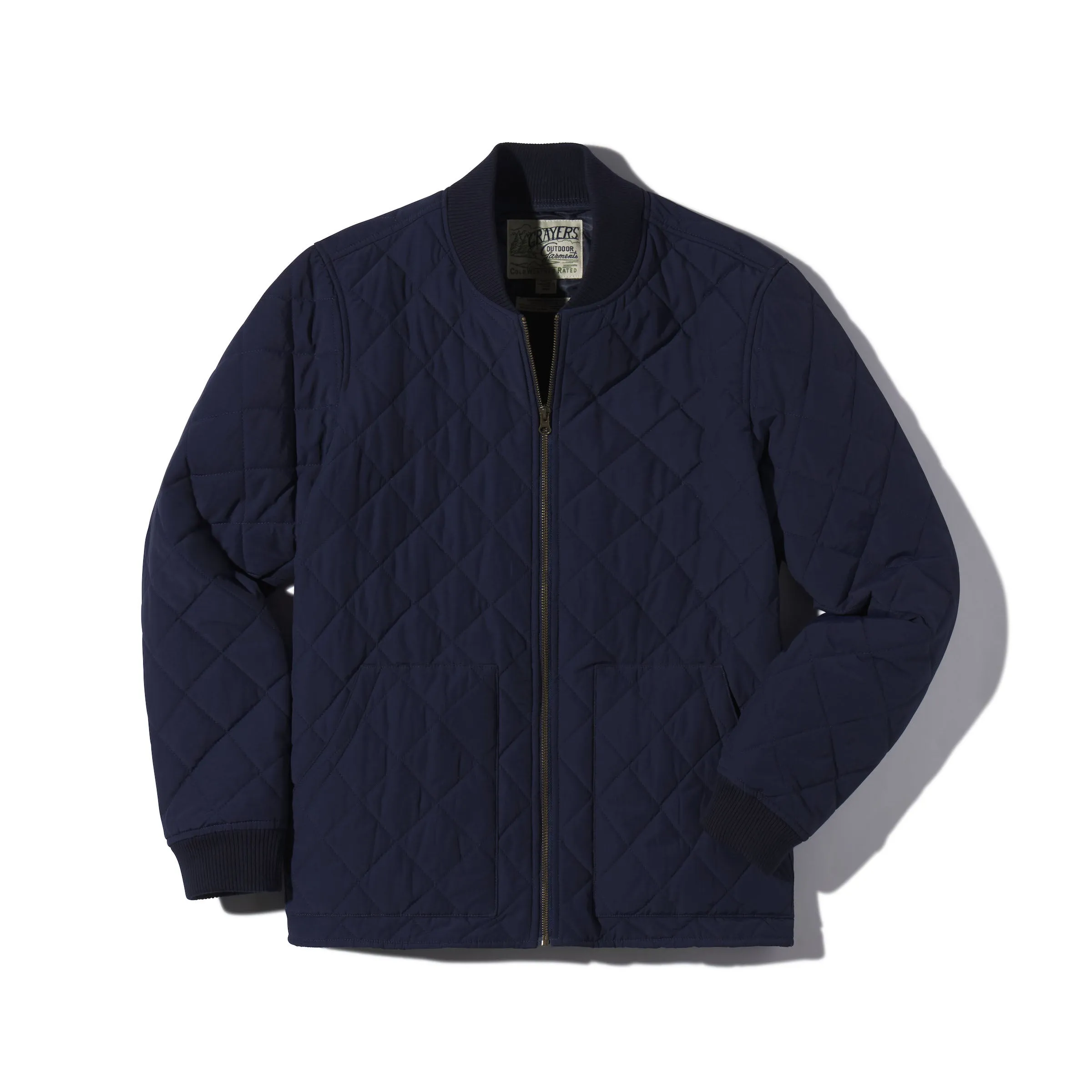 Andes Diamond Quilted Bomber - Navy (Final Sale)