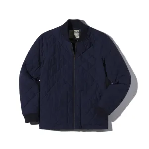 Andes Diamond Quilted Bomber - Navy (Final Sale)