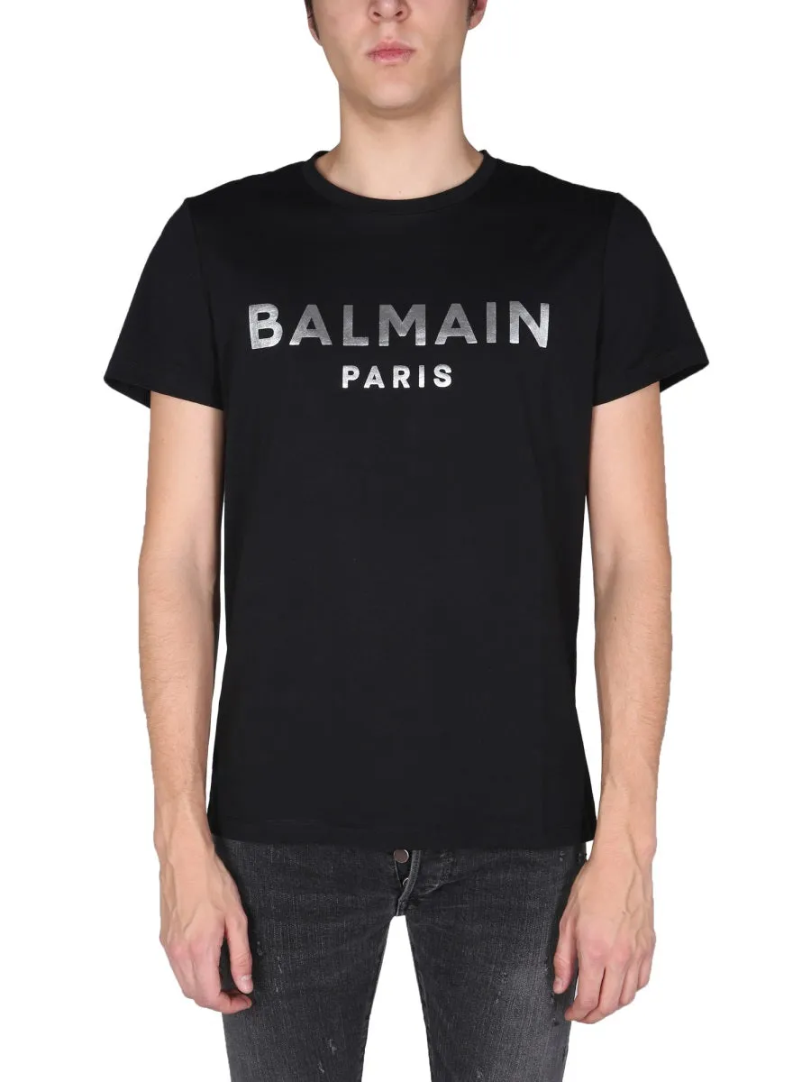 Balmain Logo Printed Crewneck T-Shirt