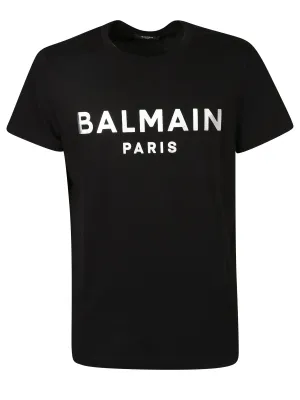 Balmain Logo Printed Crewneck T-Shirt