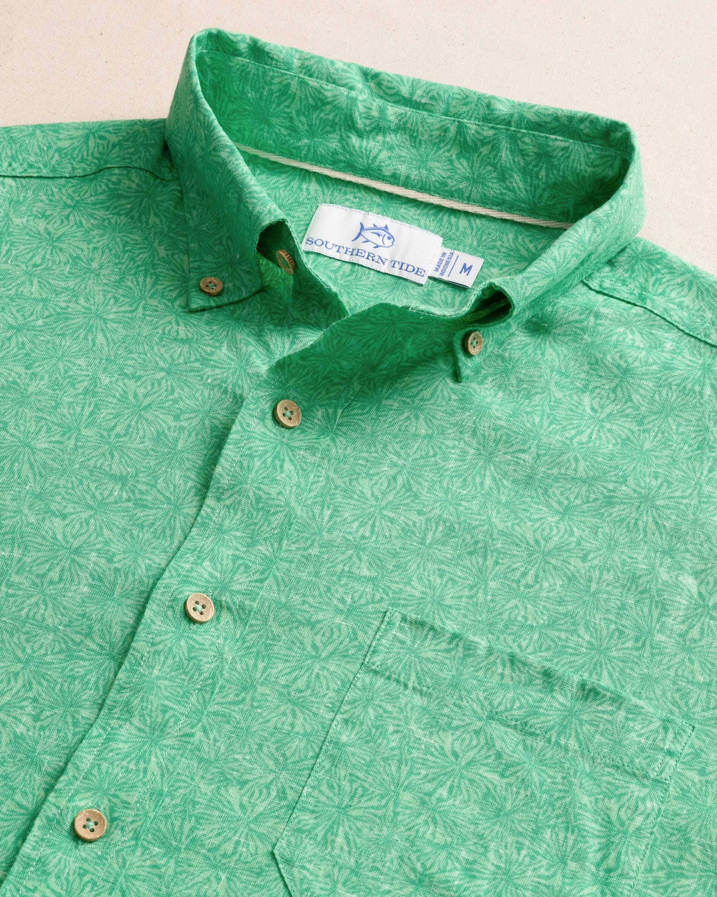 Bloomz Linen Rayon Short Sleeve Sport Shirt