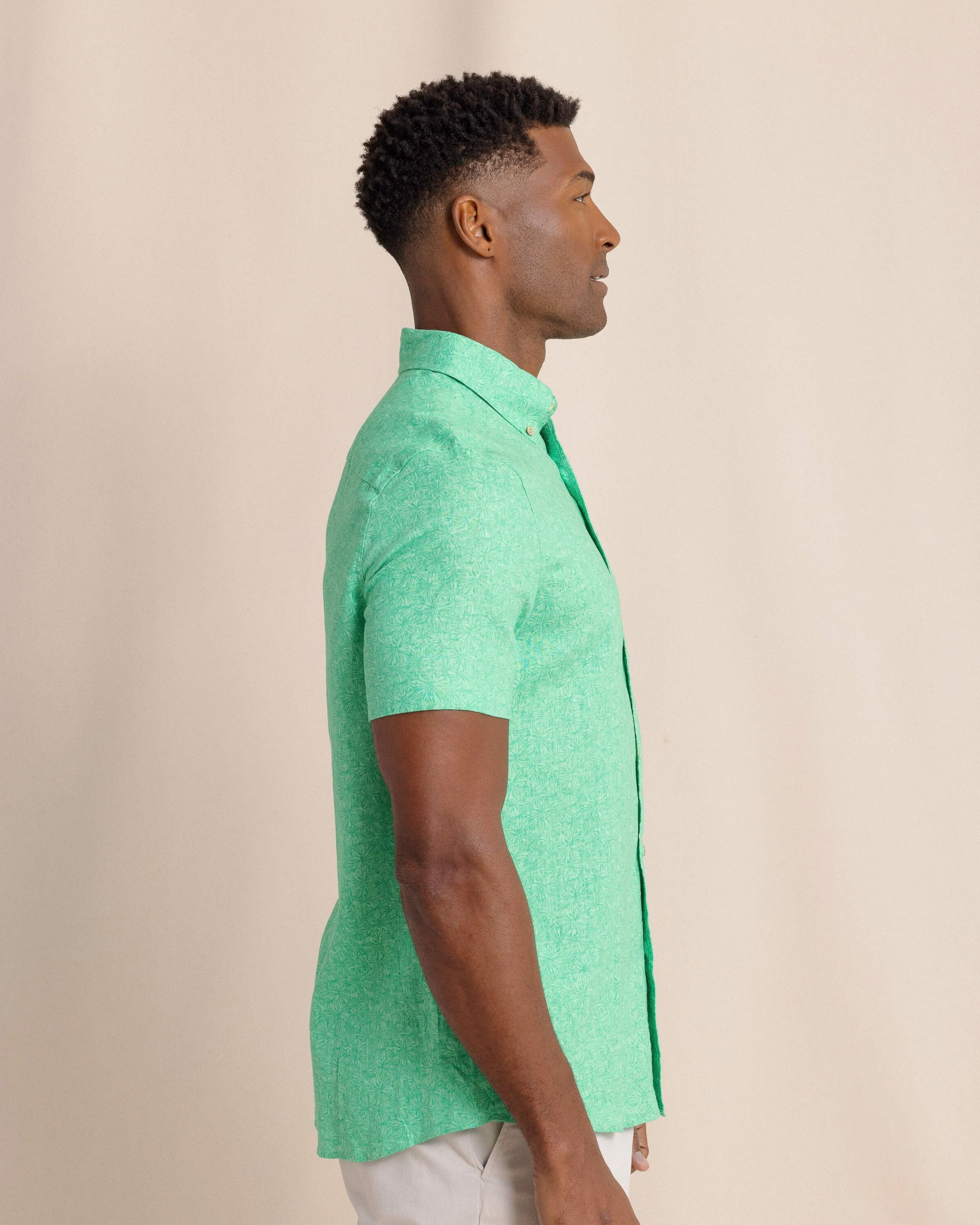 Bloomz Linen Rayon Short Sleeve Sport Shirt