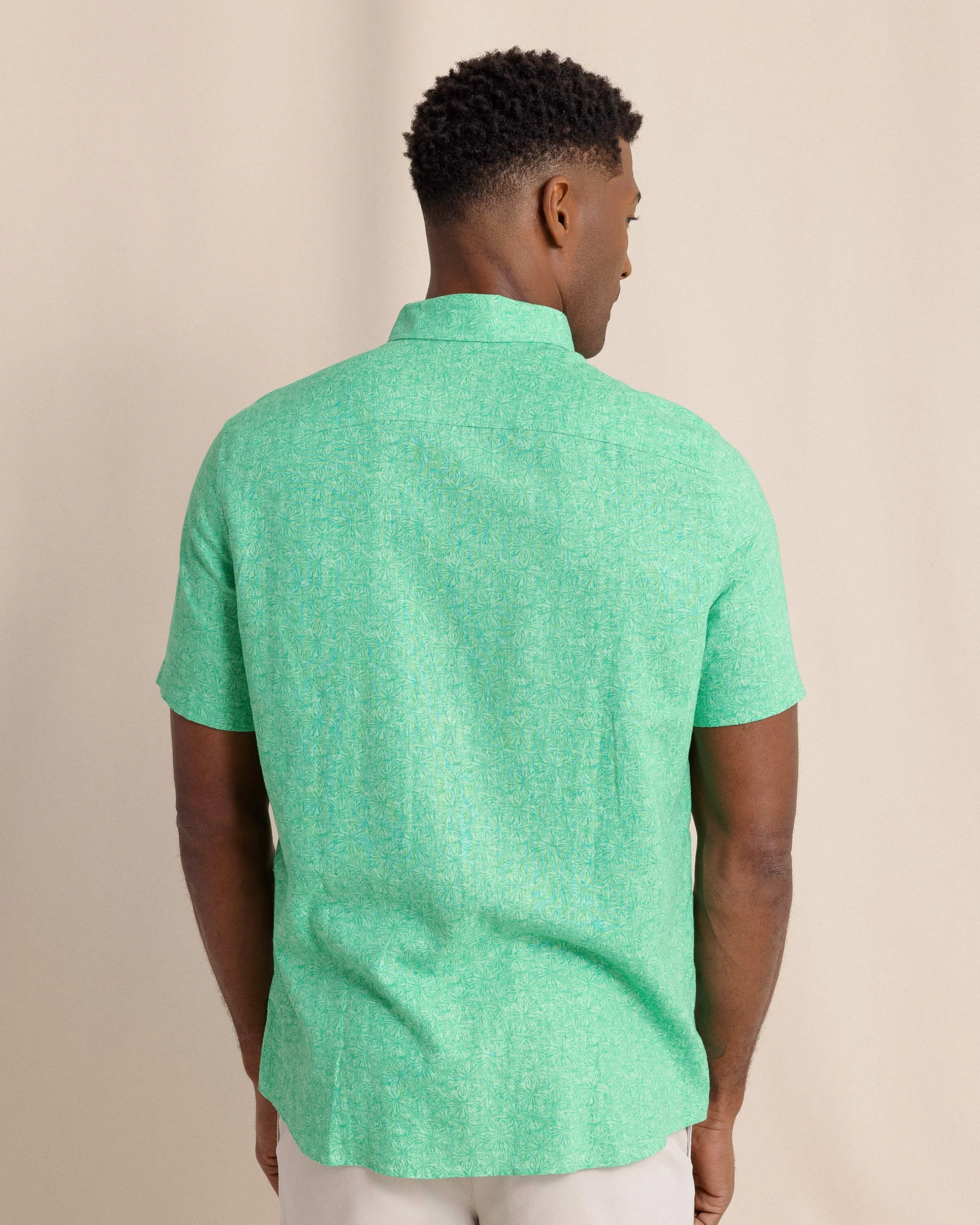 Bloomz Linen Rayon Short Sleeve Sport Shirt