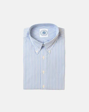 BLUE BORDER STRIPE DRESS SHIRT