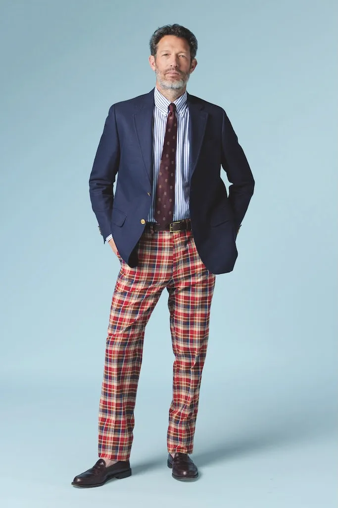 BLUE BUTCHER STRIPE DRESS SHIRT