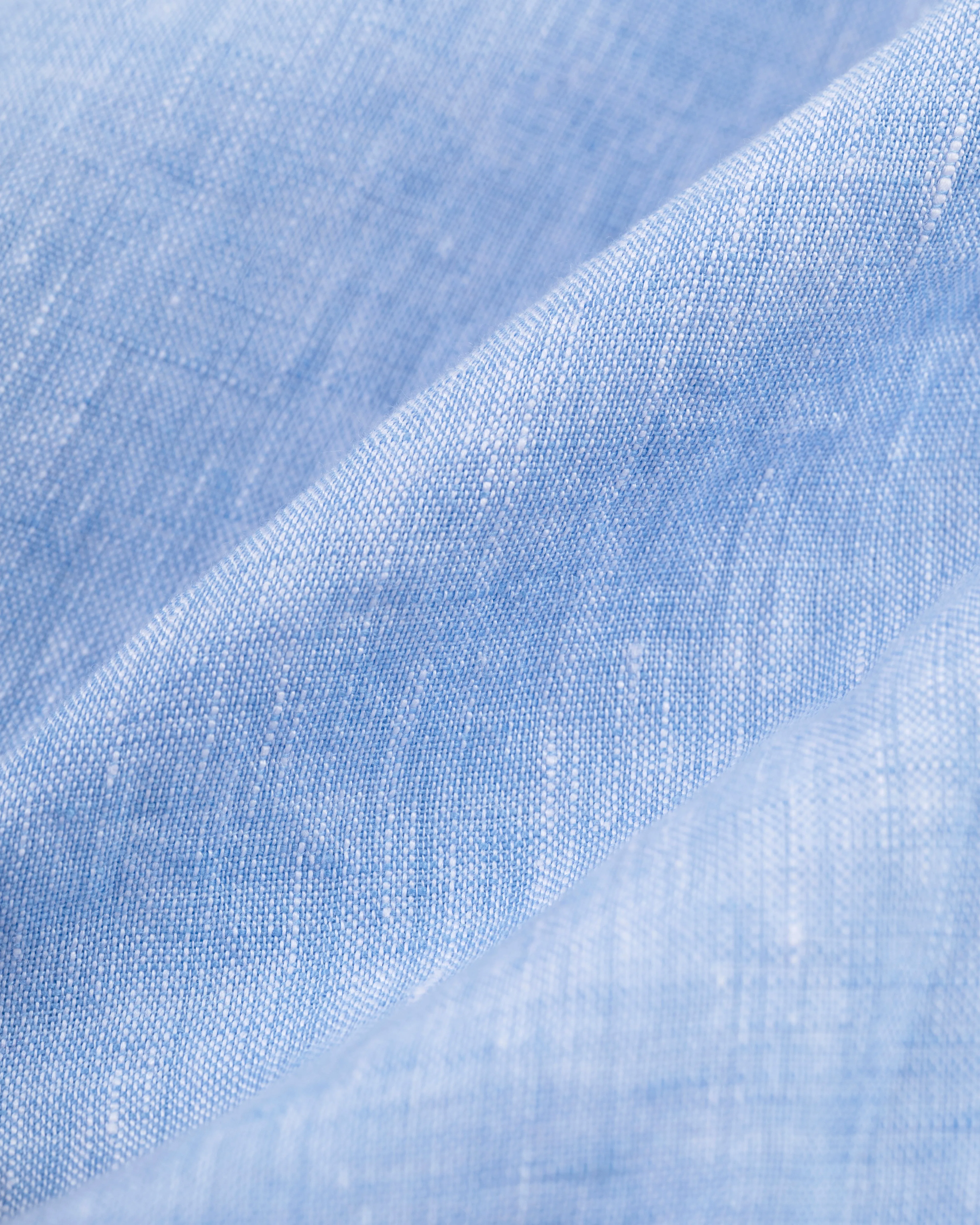 BLUE SOLID LINEN SHIRT