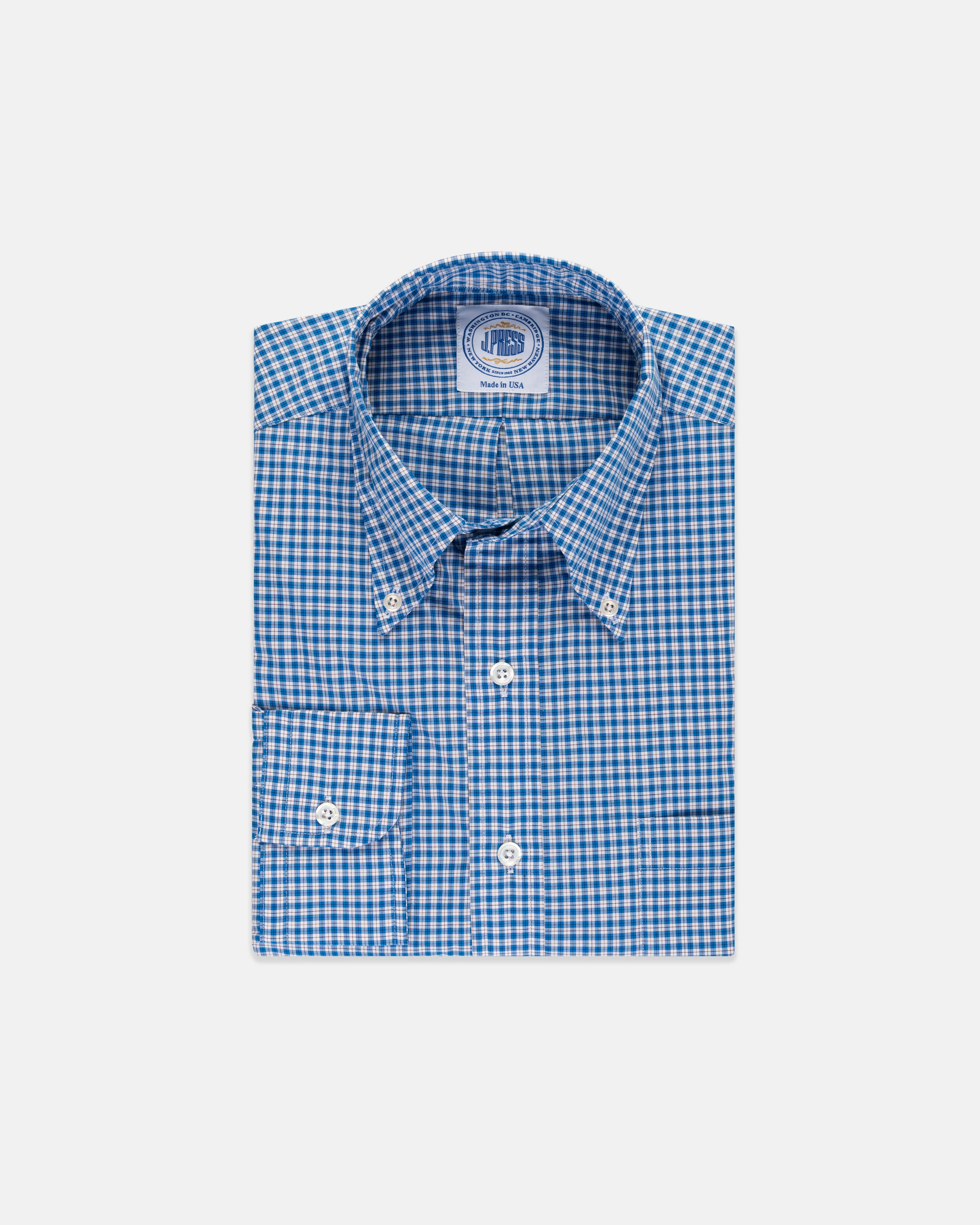 BLUE/BROWN CHECK SHIRT