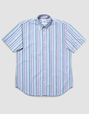 BLUE/PURPLE STRIPE SHORT SLEEVE SHIRT