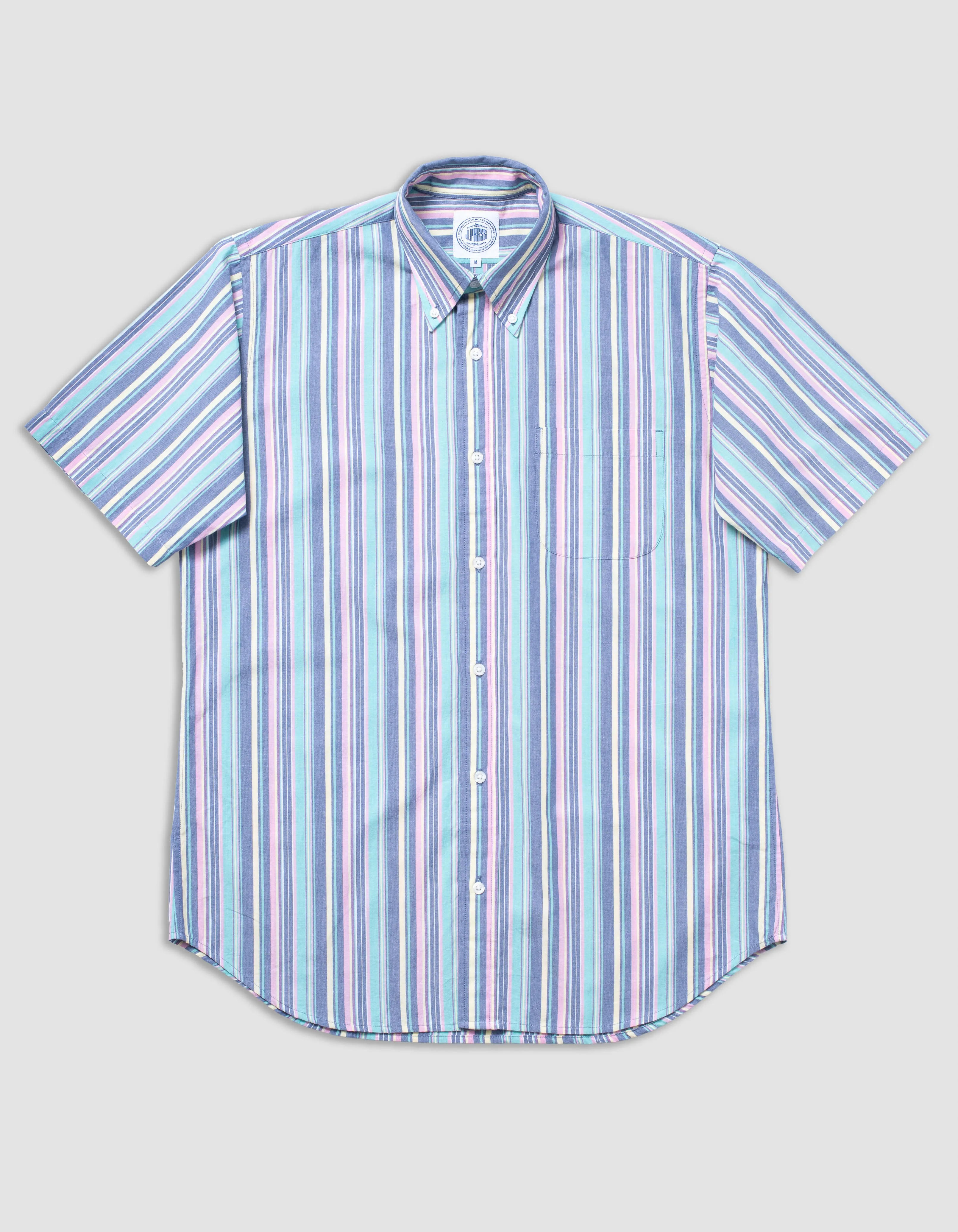 BLUE/PURPLE STRIPE SHORT SLEEVE SHIRT