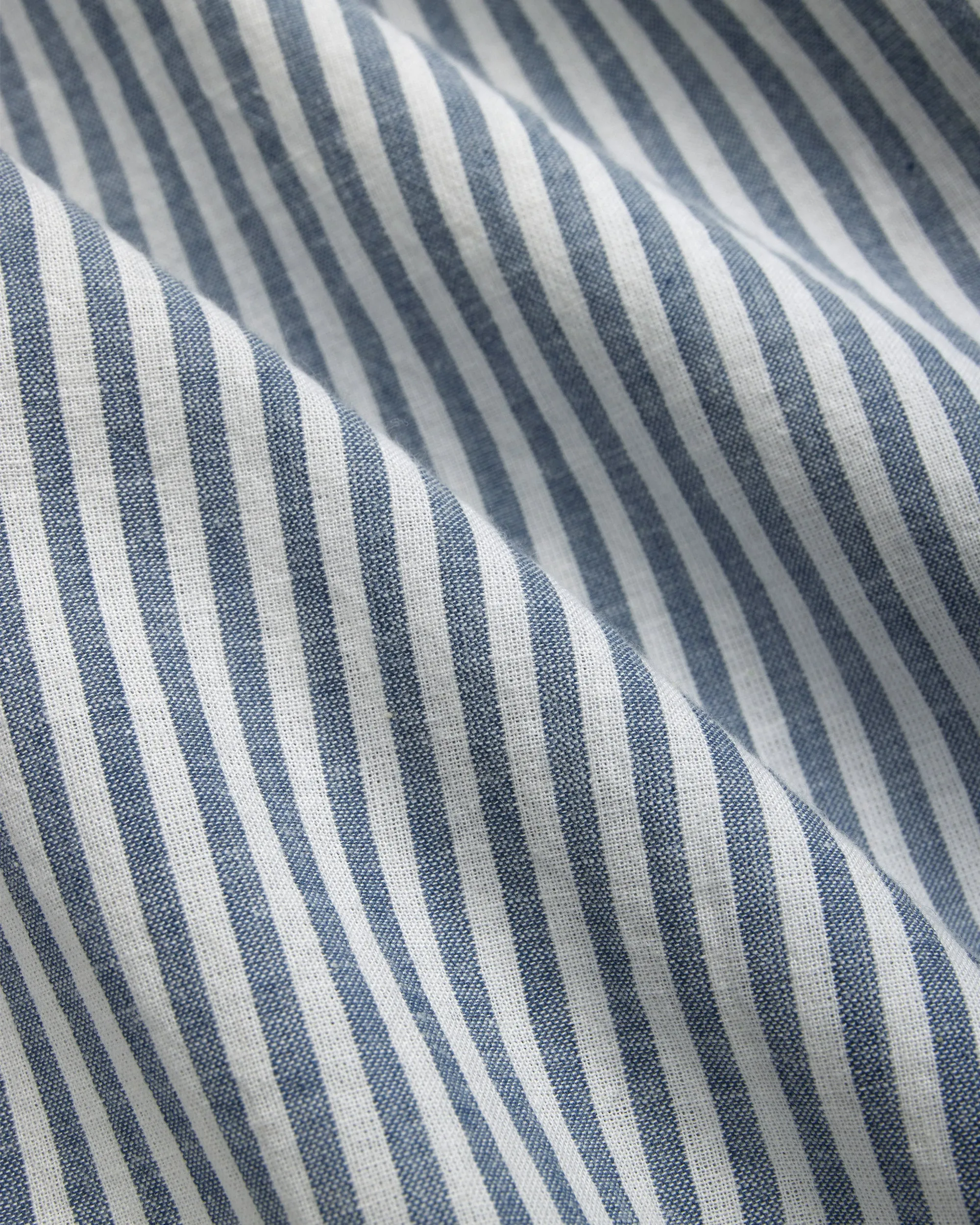 BLUE/WHITE BENGAL STRIPE COTTON SHIRT