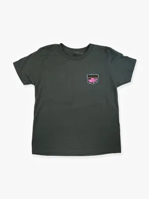 Boys Aggro Twist T-Shirt in Charcoal