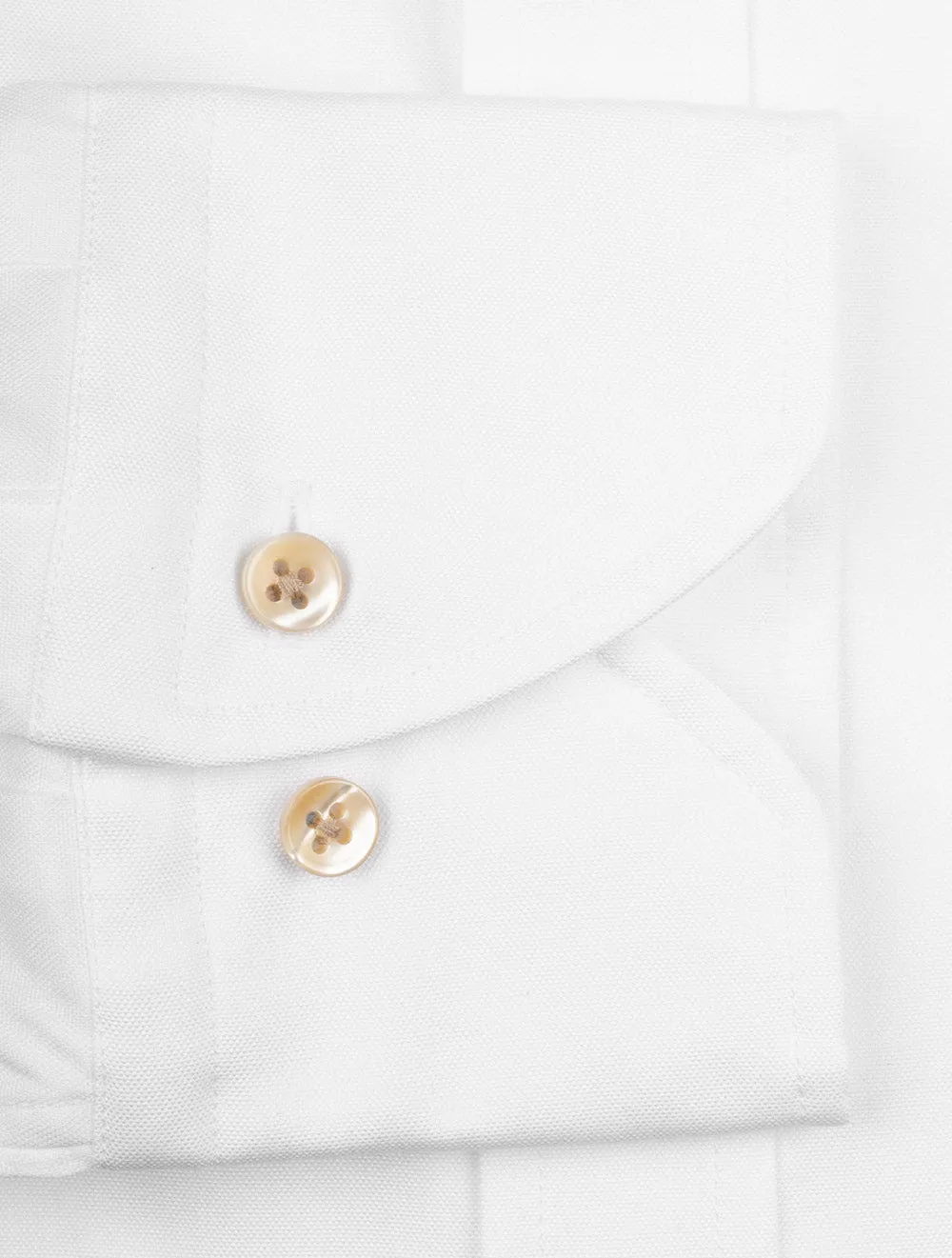 Button Down Plain Fitted Body Shirt White
