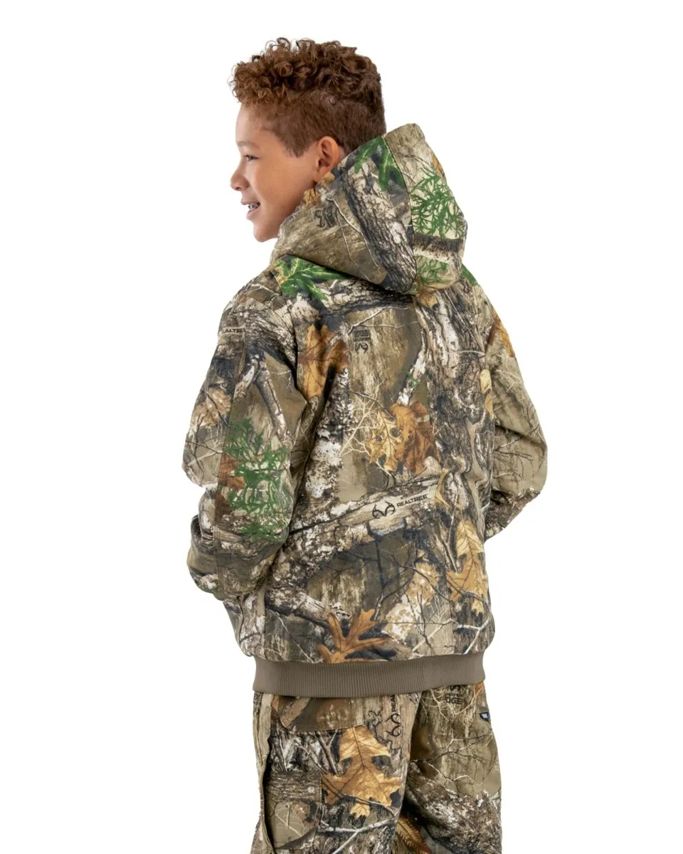 Camo Youth Softstone Duck Hooded Jacket