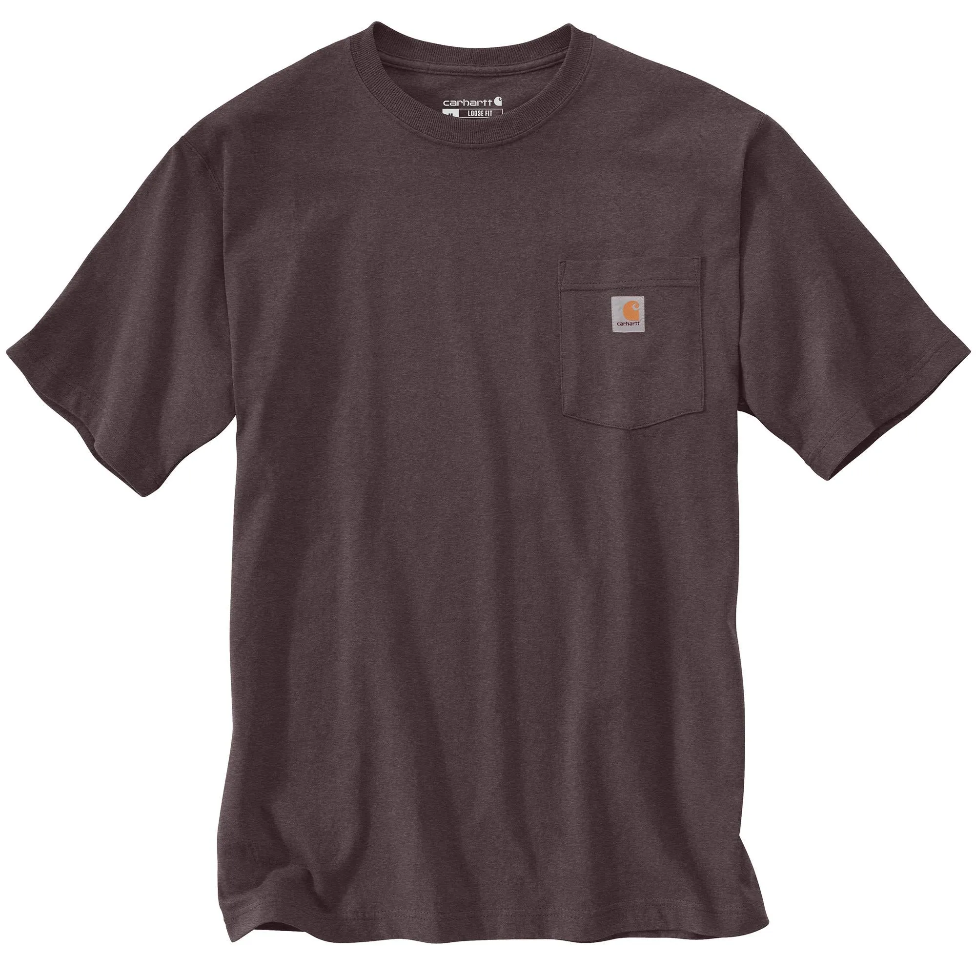 Carhartt Men's Short Sleeve Pocket T-Shirt_Dark Sepia Heather