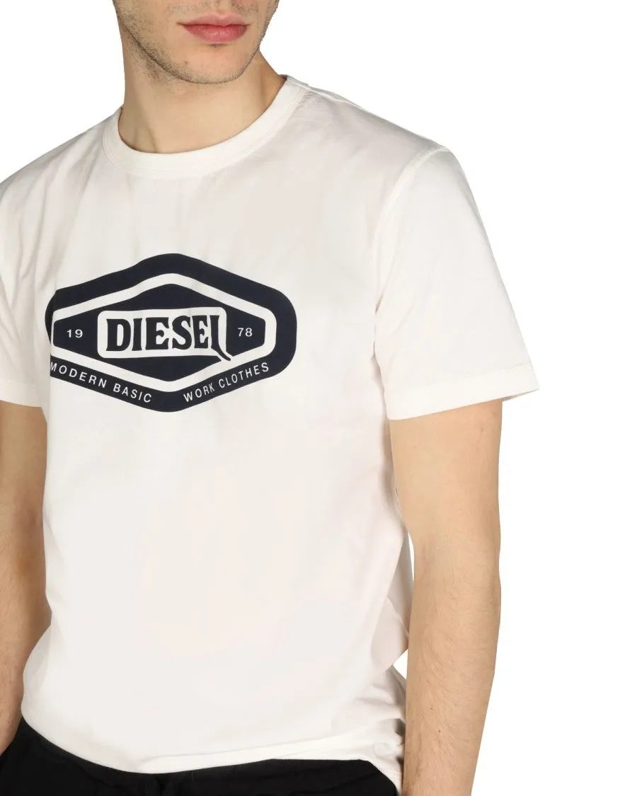 Diesel Logo Printed Crewneck T-Shirt