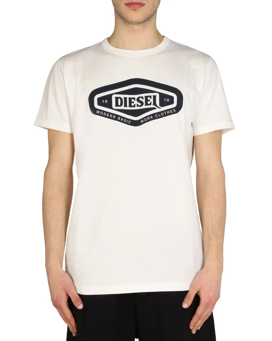 Diesel Logo Printed Crewneck T-Shirt
