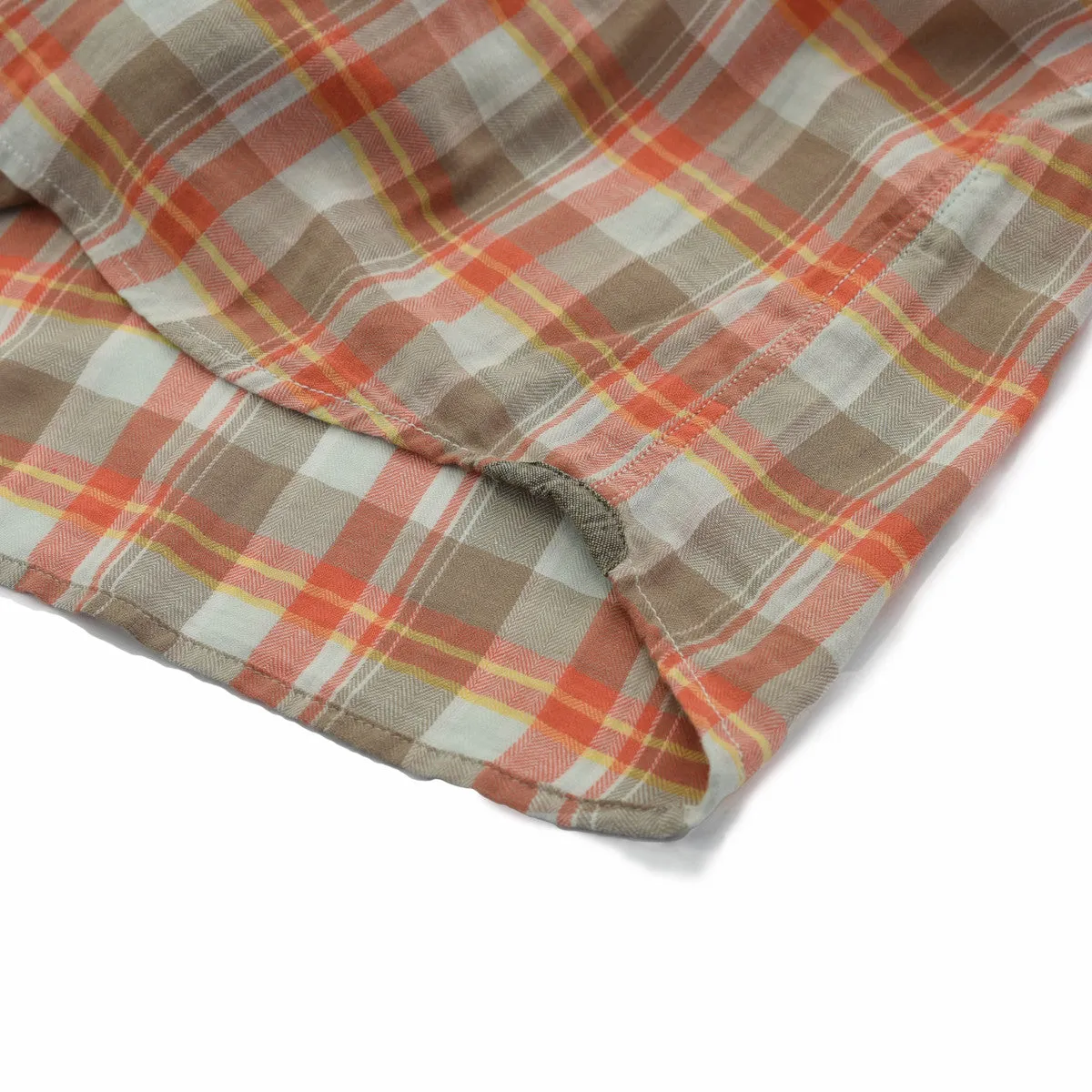 Dorset Herringbone Shirt - Orange Khaki Blue Herringbone (Final Sale)*