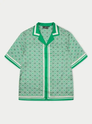 EMBLEM PRINT SHIRT - GREEN