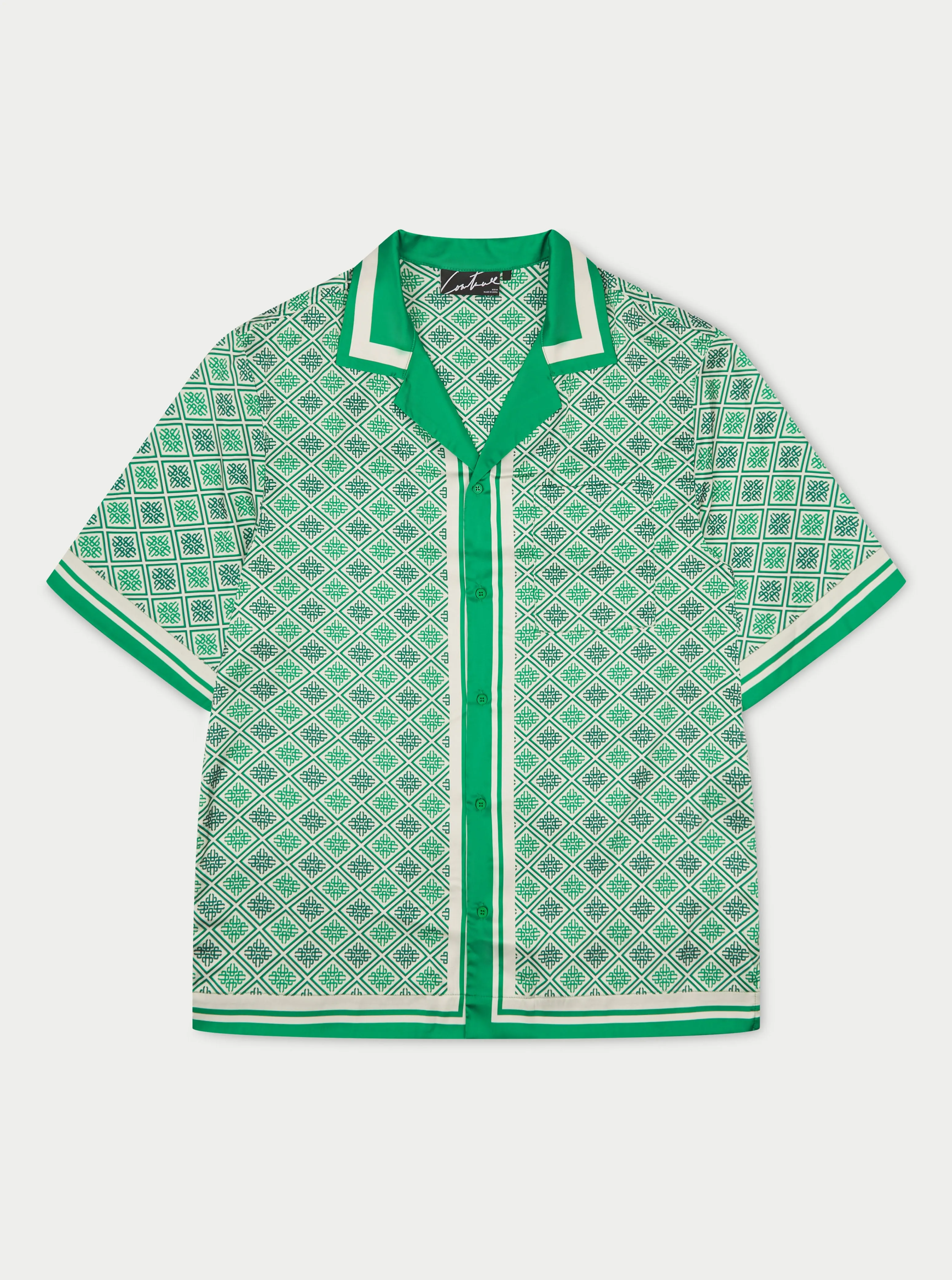 EMBLEM PRINT SHIRT - GREEN