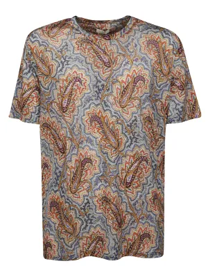 Etro Paisley Printed Crewneck T-Shirt