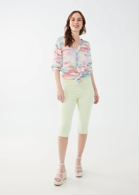 Euro Twill, Pull-On Pedal Pusher Pants