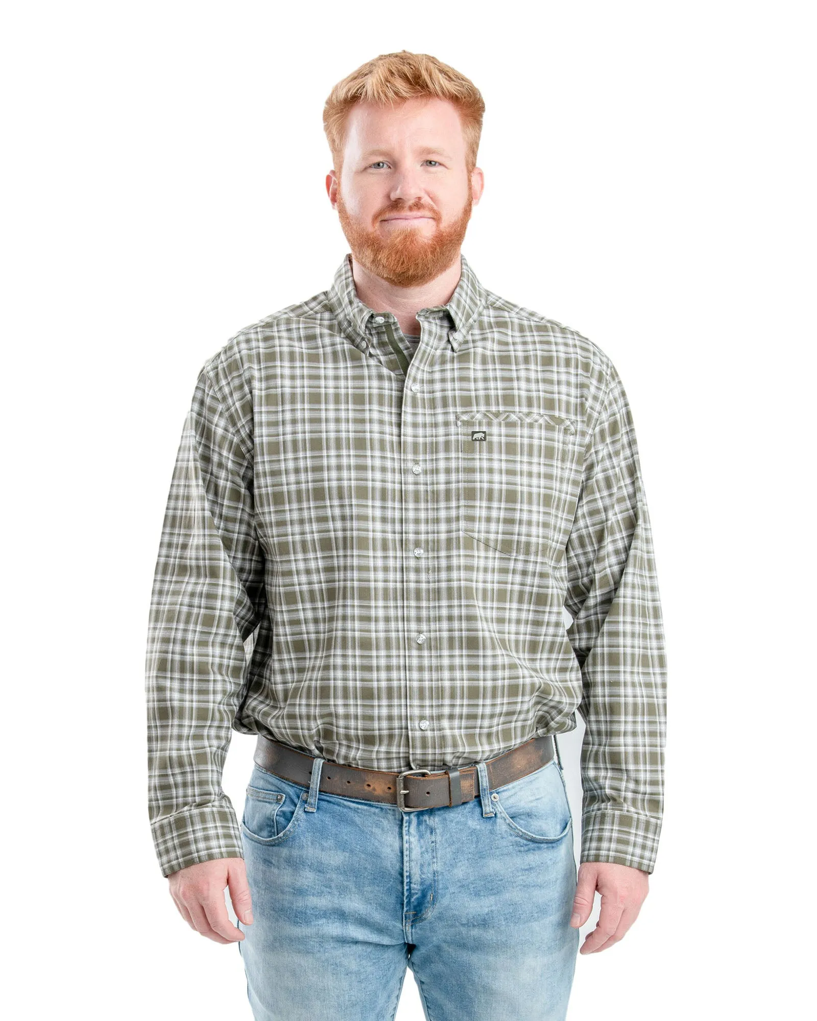 Foreman Flex Long Sleeve Button Down Shirt