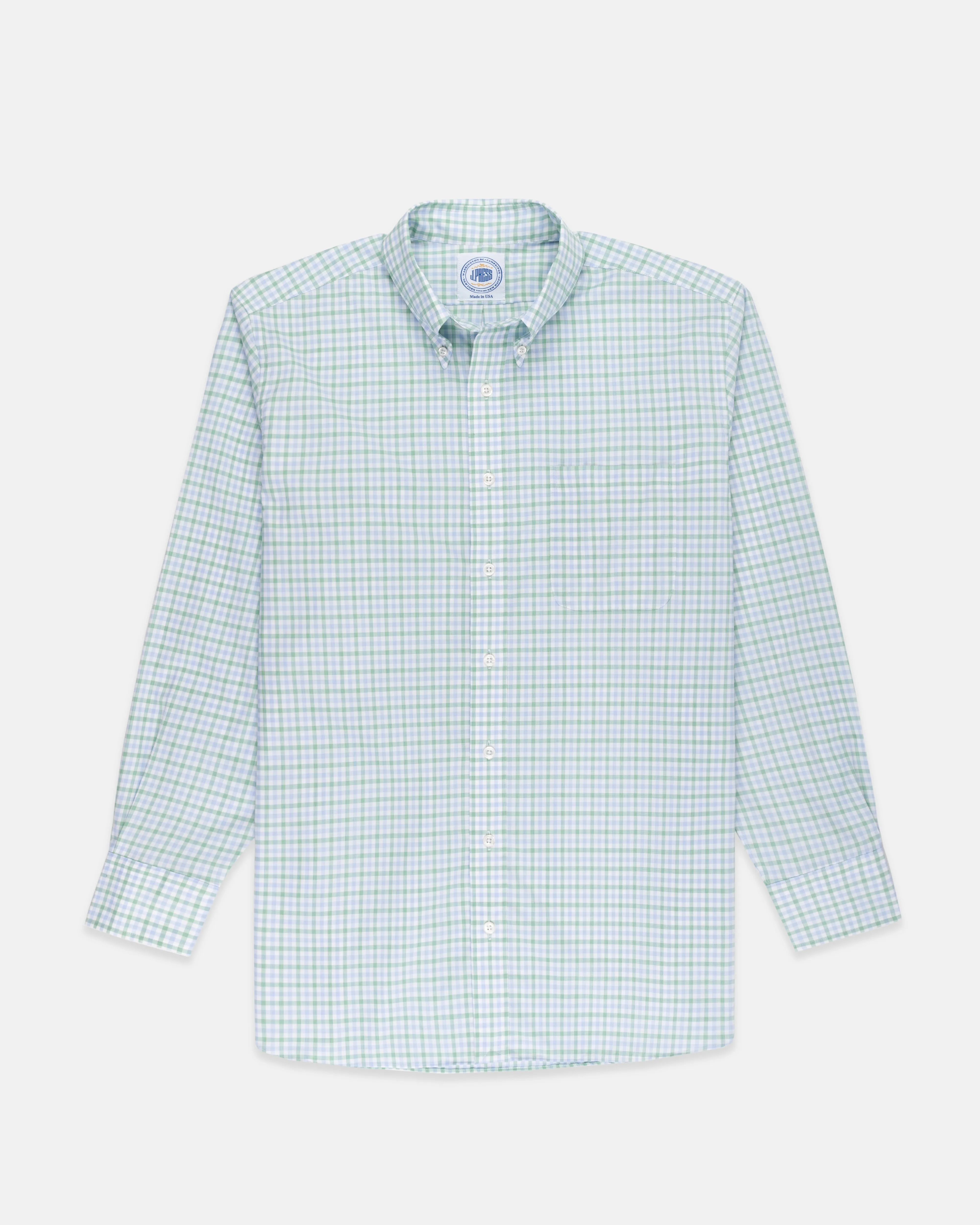 GOLD LABEL DRESS SHIRT - BLUE/GREEN CHECK