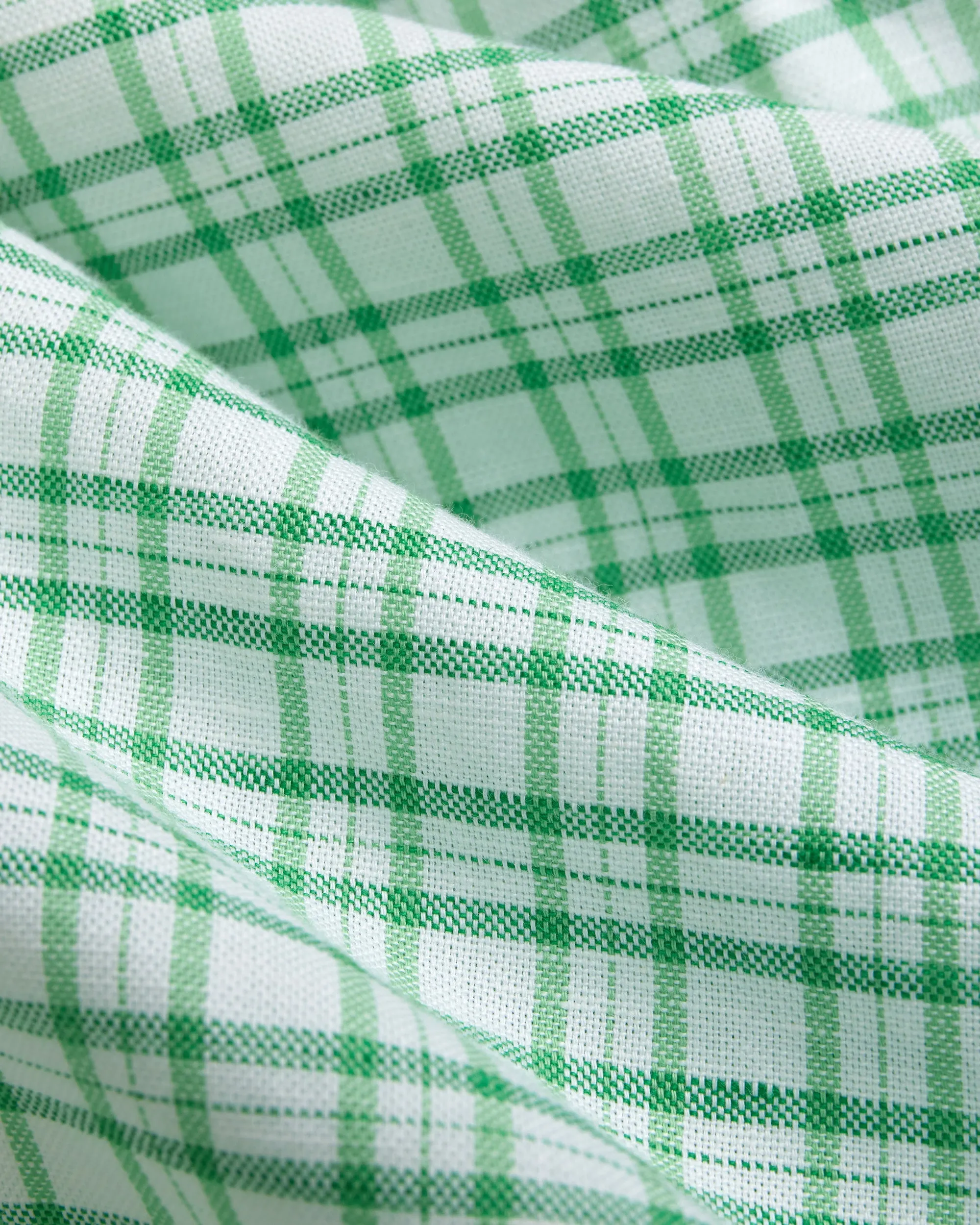 GREEN COTTON/LINEN SHORT SLEEVE SHIRT