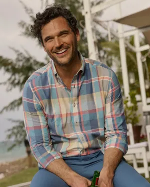 Gulf Breeze Madras Plaid Long Sleeve Sport Shirt