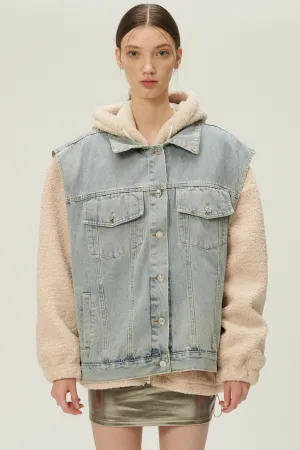 Hada Denim Vest and Jacket Set