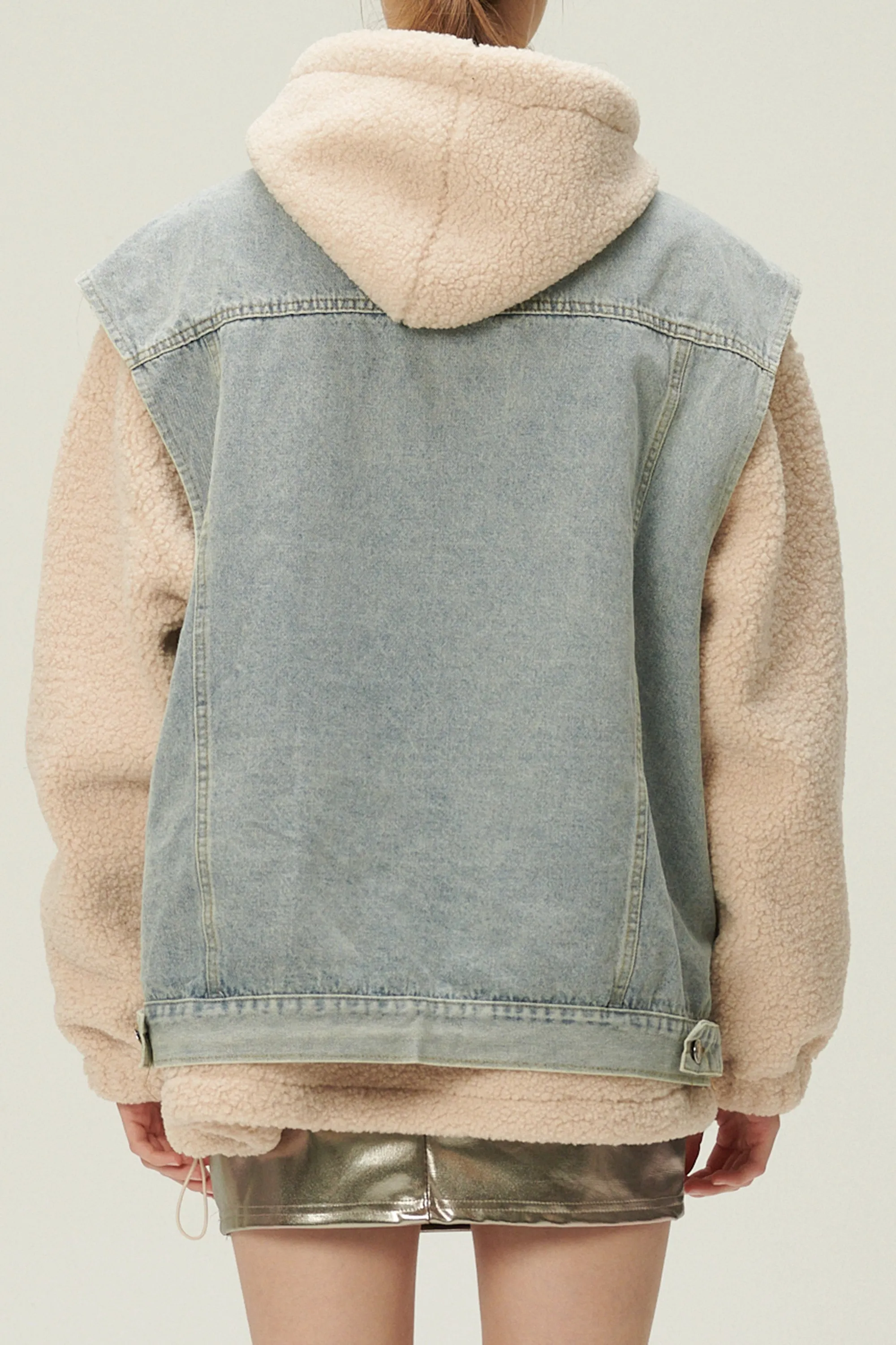 Hada Denim Vest and Jacket Set