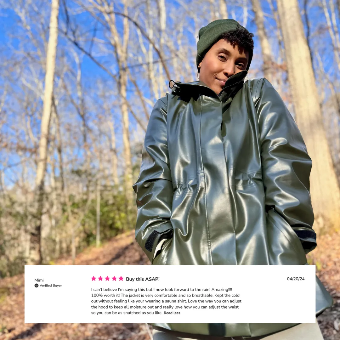 Hairbrella Satin-Lined, Waterproof Rain Jacket