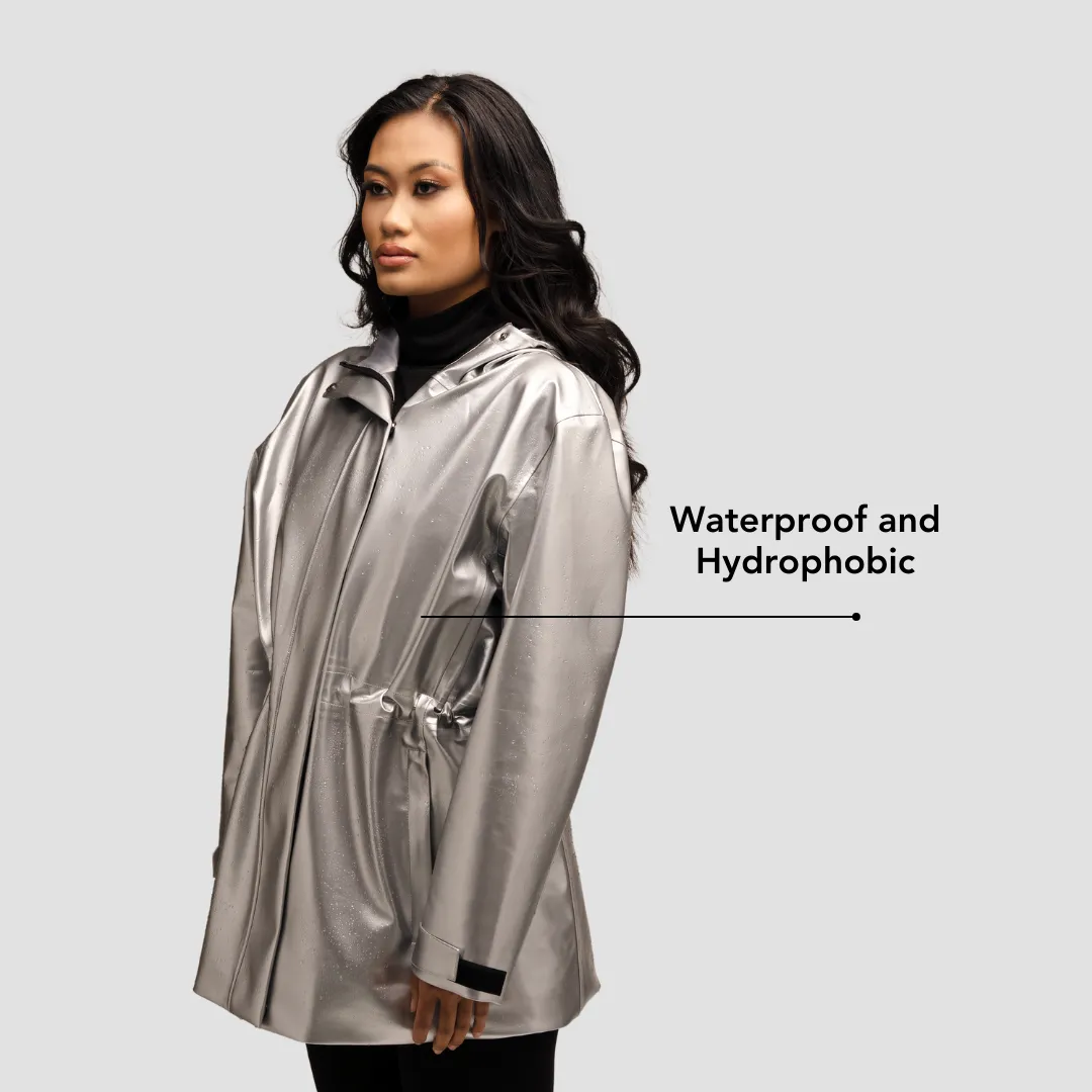 Hairbrella Satin-Lined, Waterproof Rain Jacket