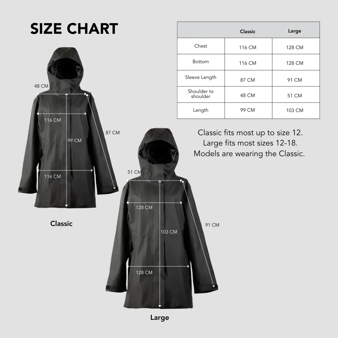Hairbrella Satin-Lined, Waterproof Rain Jacket