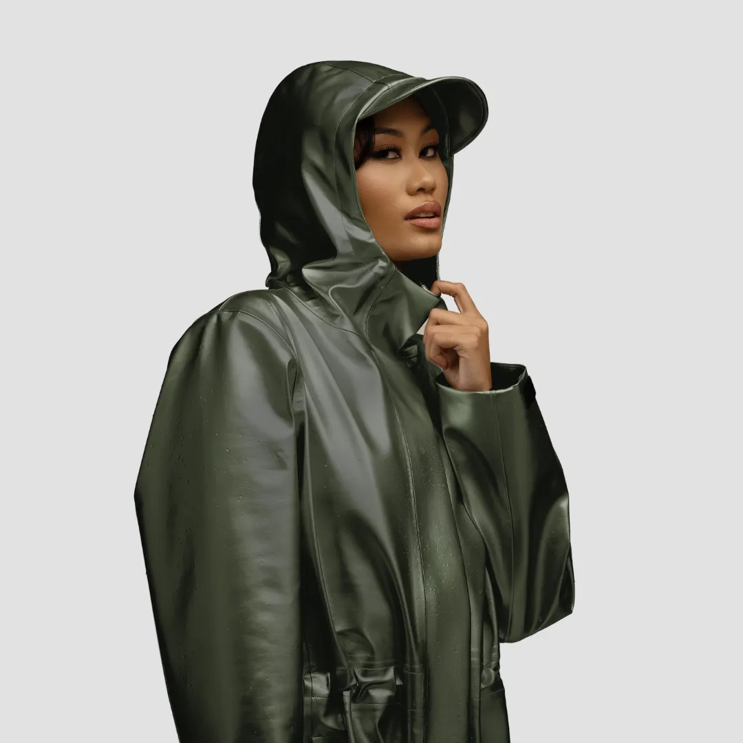 Hairbrella Satin-Lined, Waterproof Rain Jacket