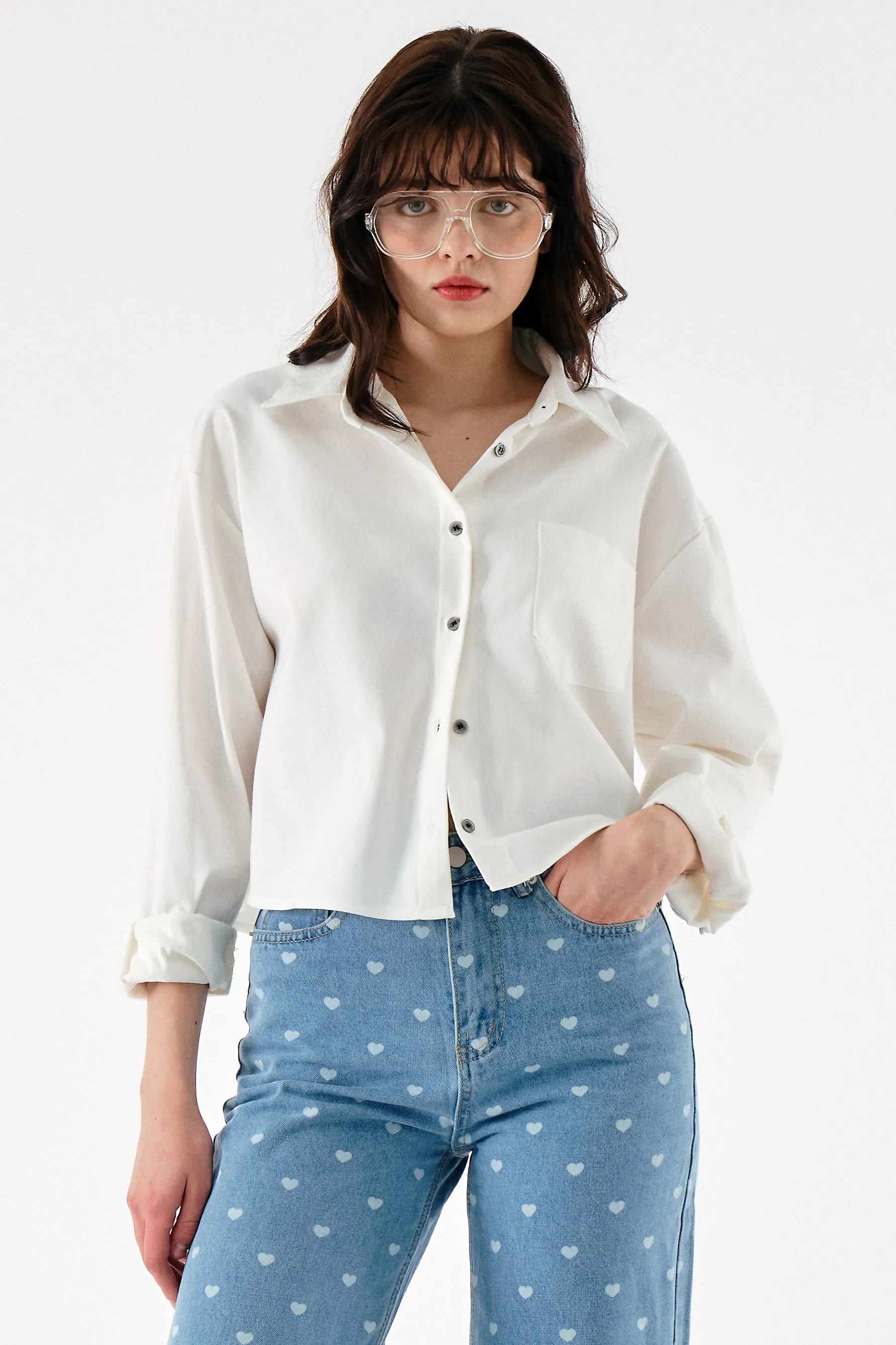 Harper Cropped Shirt Jacket