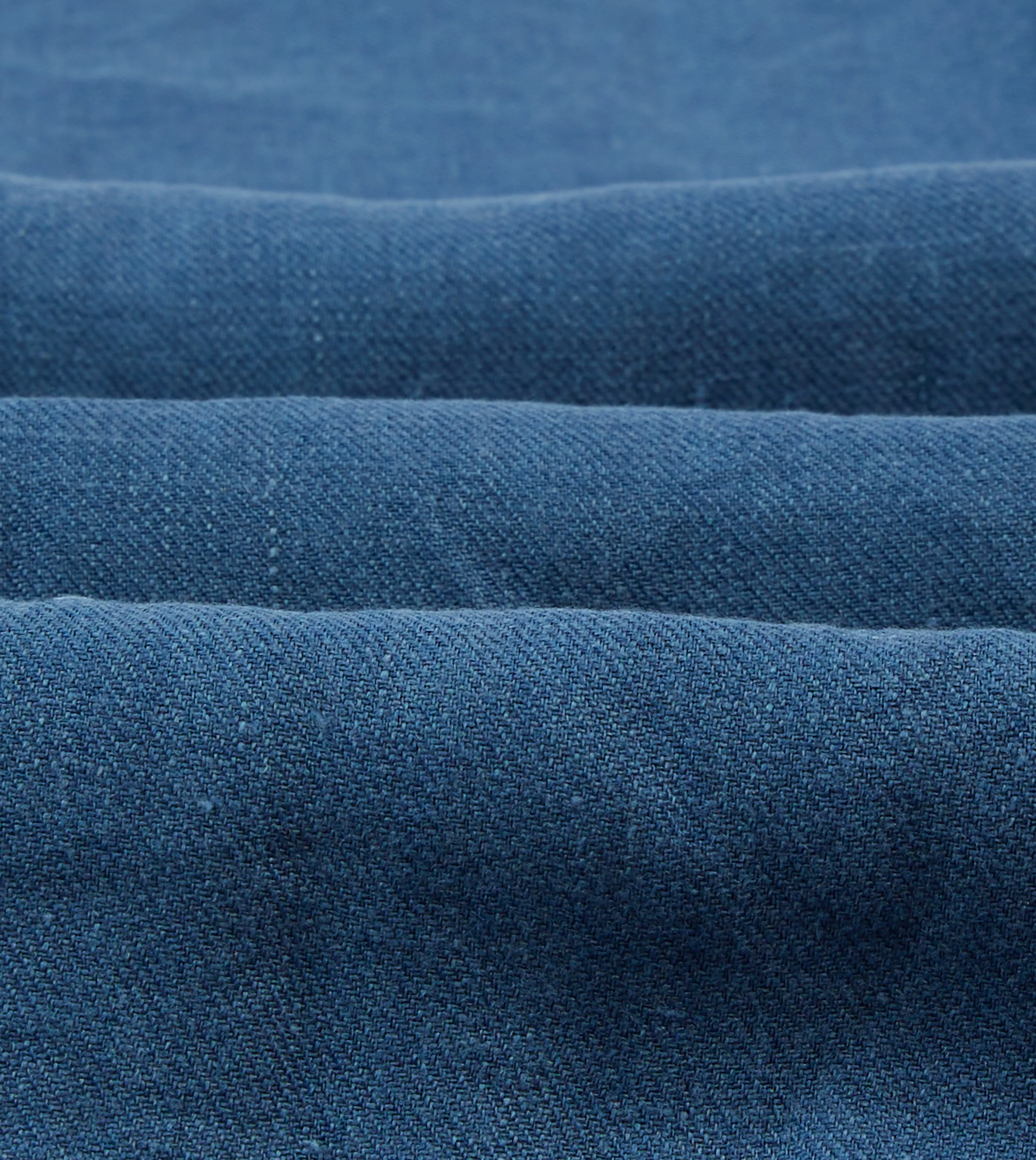 Indigo Linen Short Sleeve Safari Shirt