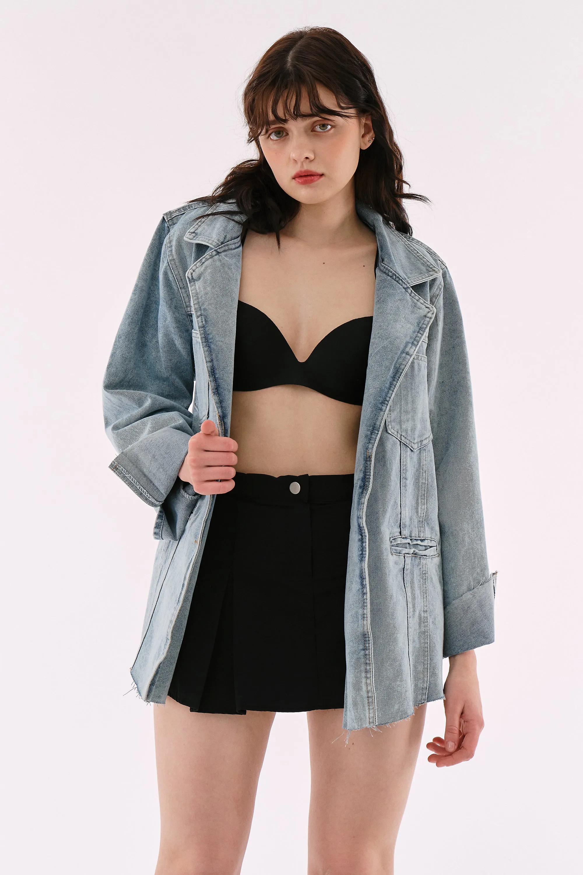 Iris Oversized Denim Blazer