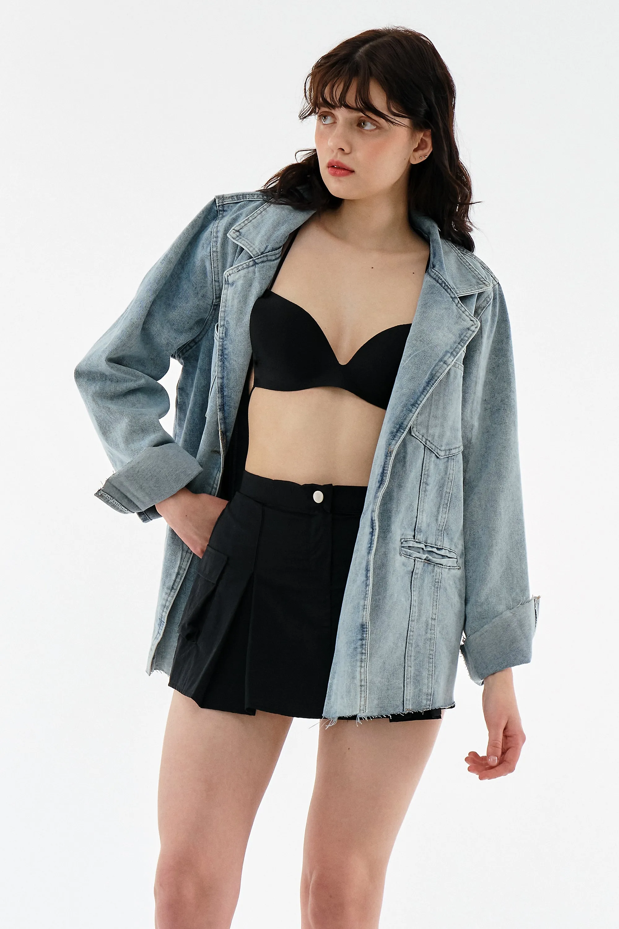 Iris Oversized Denim Blazer