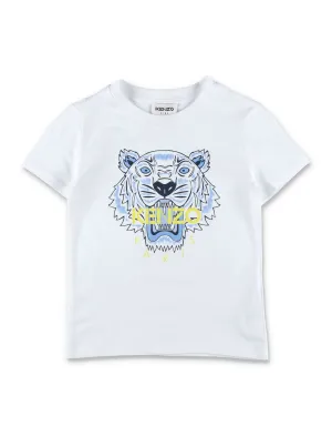 Kenzo Kids Tiger Printed Crewneck T-Shirt