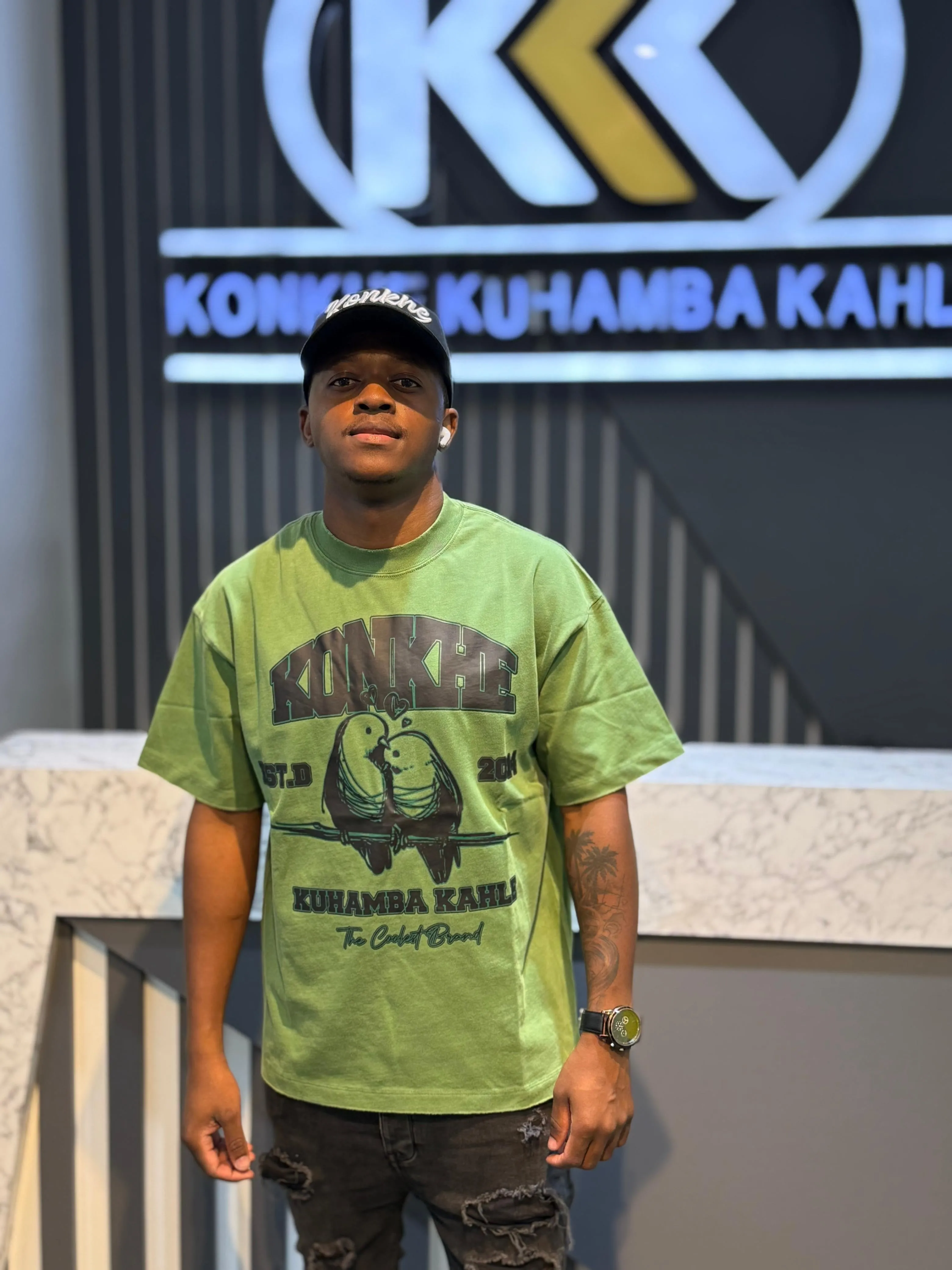 Konkhe kuhamba kahle Lovebird unisex oversized T-shirts