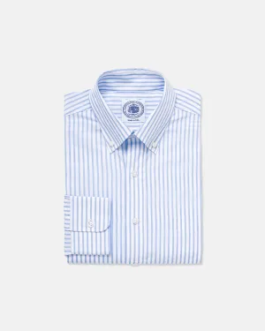 LIGHT BLUE BUTCHER STRIPE DRESS SHIRT