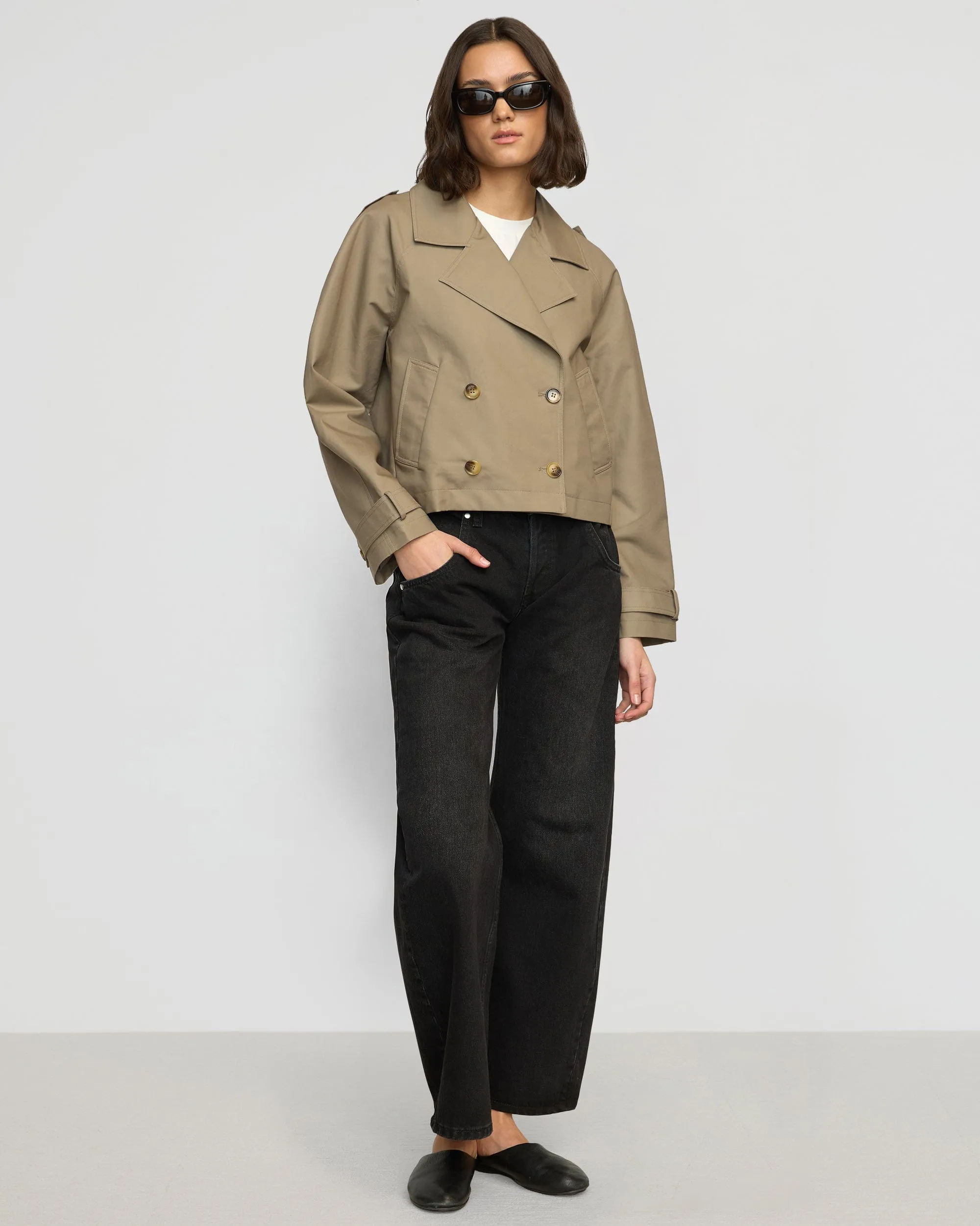 Luca Cropped Trench Jacket