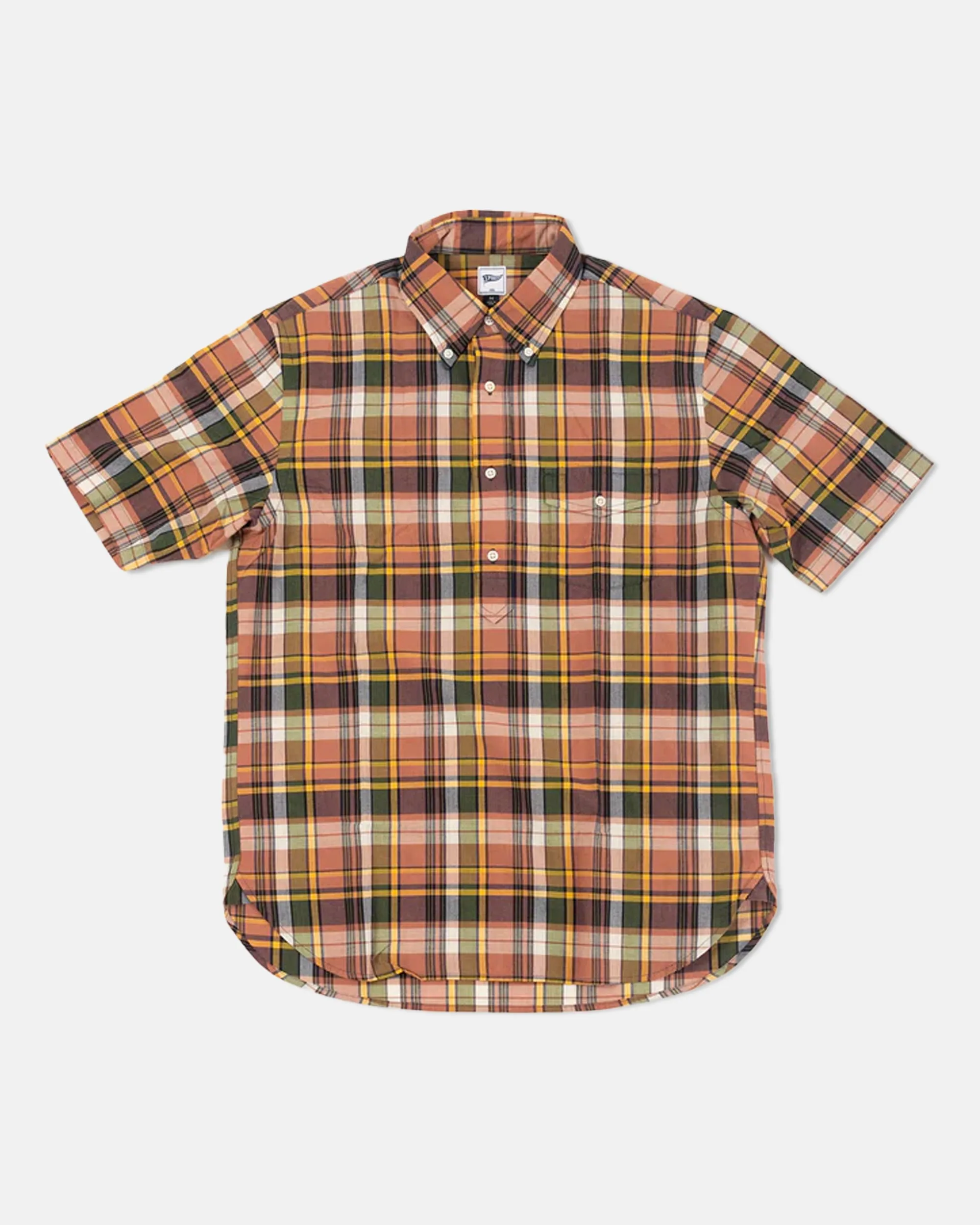 MADRAS POPOVER - BROWN/GREEN/YELLOW