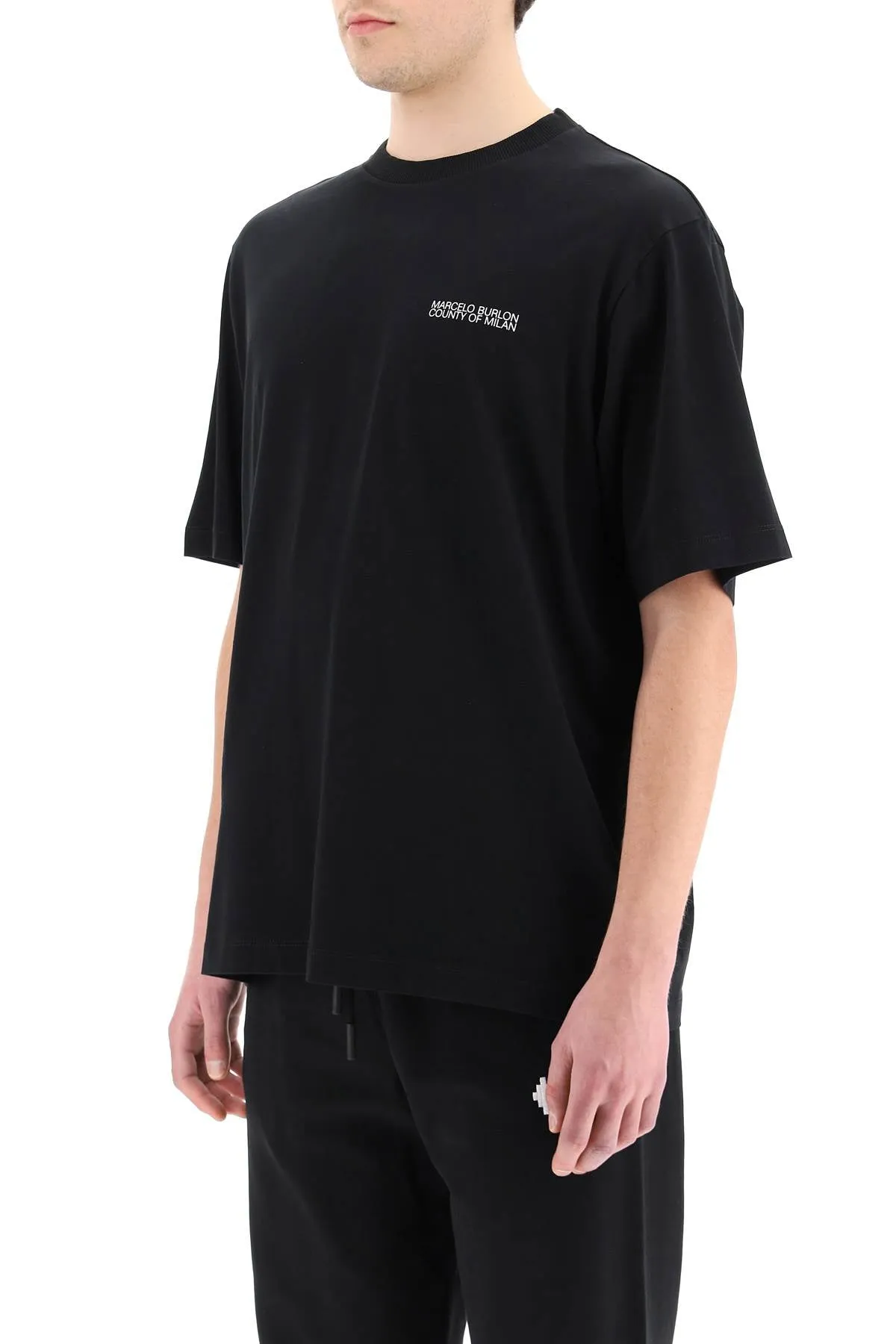 Marcelo Burlon County Of Milan Logo Printed Crewneck T-Shirt